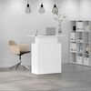vidaXL Reception Desk White Engineered Wood Medium Reception Desk