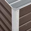 vidaXL Large Galvanized Steel Raised Garden Bed Brown 94.5x15.7x17.7 in