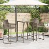 vidaXL Outdoor Bar Table Grey, Black