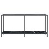 vidaXL Console Table Black Tempered Glass 63 x 13.8 x 29.7 in