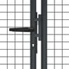 vidaXL Mesh Garden Gate Galvanised Steel 157.5x49.2" Grey