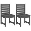 vidaXL Garden Dining Set Grey Solid Pine Wood 71.7 x 32.5 x 29.9 in