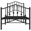 vidaXL Bed Frame Black Powder-Coated Steel Small Single Bed Frame