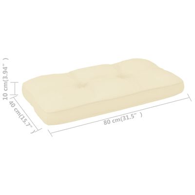 vidaXL Pallet Sofa Cushion Cream 31.5"x15.7"x3.9"