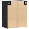 vidaXL Wall Cabinet Black oak 60 x 31 x 70 cm Engineered wood