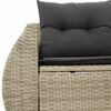 vidaXL Garden Sofa Light gray sofa with dark gray cushions