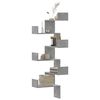 vidaXL Wall Corner Shelf Concrete Grey Engineered Wood Large