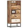vidaXL Drawer Cabinet Varied wood tones and white