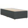 vidaXL Bed Frame Dark Grey Polyester, Plywood, Engineered Wood Twin
