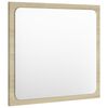 vidaXL Mirror Sonoma Oak Engineered wood, Acrylic 15.7 x 0.6 x 14.6 in