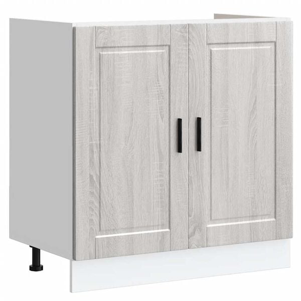 vidaXL Sink Base Cabinet Grey Sonoma Engineered wood 31.5 x 18.1 x 32.1 in
