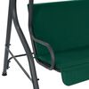 vidaXL Garden Swing Bench Green Polyester fabric and powder-coated steel