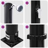 vidaXL Outdoor Solar Shower Black 217 cm PVC and aluminum