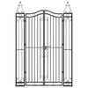 vidaXL Garden Gate Black 47.6"x3.1"x70.9" Wrought Iron