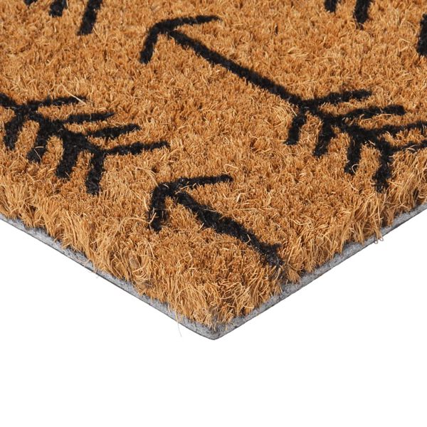 vidaXL Door Mat Natural Coir, PVC 17.7 x 29.5 in Non-slip Coir Doormat