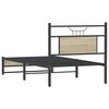 vidaXL Bed Frame Sonoma oak Engineered wood and steel Small Single