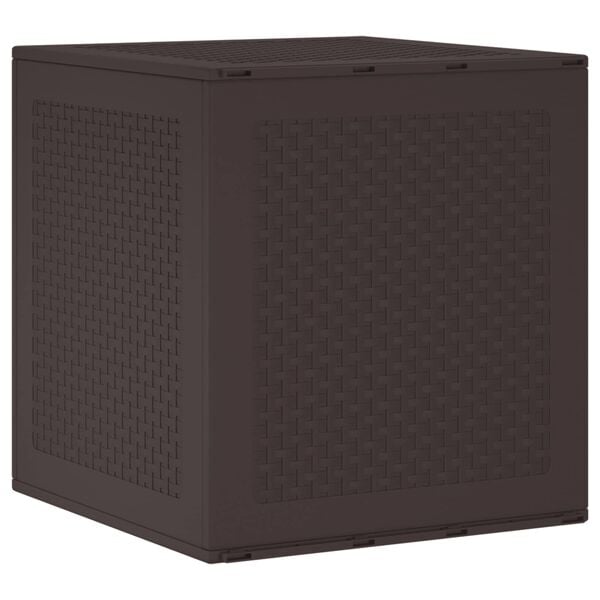 vidaXL Storage Box Brown 21.65 x 20.87 x 22.44 in Polypropylene