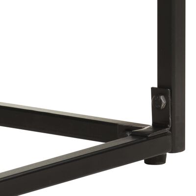 vidaXL Console Table Black 43.3"x13.8"x29.9" Solid Acacia and Mango Wood
