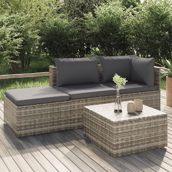 vidaXL Garden Lounge Set Gray