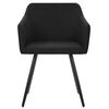 vidaXL Dining Chairs 4 pcs Black Fabric