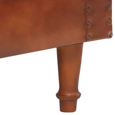 vidaXL Armchair Brown Real Leather