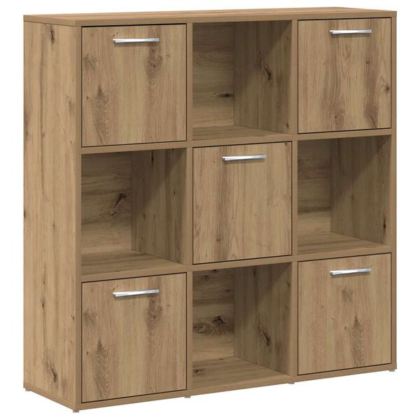 vidaXL Bookshelf Artisan Oak Engineered Wood 35.4 x 35.4 in Bookshelf