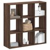 vidaXL Bookcase Brown Oak Engineered Wood Medium Storage Bookcase