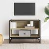 vidaXL TV Cabinet Sonoma Oak Engineered Wood and Metal Medium TV Cabinet