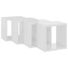 vidaXL Cube Shelf Set of 4 High gloss white Engineered wood Small