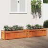 vidaXL Garden Planter Set of 2 Wax brown Solid pine wood Large