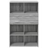 vidaXL Highboard Grey Sonoma Engineered Wood 31.5 x 16.7 x 48.8 in