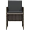 vidaXL Bistro Set Grey Poly Rattan Medium Foldable Bistro Set