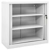 vidaXL Cabinet With Planter Box Grey Steel 35.4 x 15.7 x 44.5 in