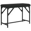 vidaXL Dining Bench Black Steel and Faux Leather