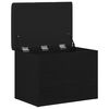 vidaXL Storage Bench with Storage Black oak 24.41 x 16.54 x 17.72 in