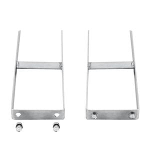 vidaXL Fence Ground Spikes 2 pcs for WPC Fence Steel 15.7 "