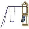 vidaXL Outdoor Playset Blue and Natural Wood