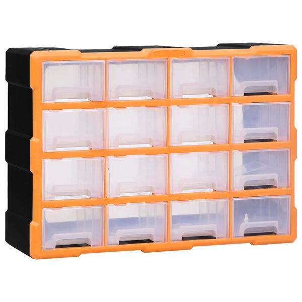 vidaXL Multi-drawer Organizer with 16 Middle Drawers 20.5"x6.3"x14.6"