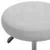 vidaXL Massage Stool Light Grey Velvet, Powder-Coated Steel