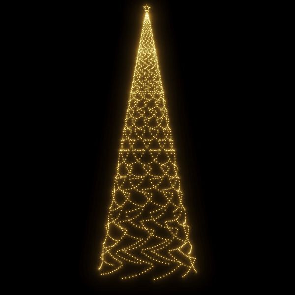 vidaXL Christmas Tree with Spike Warm White 3000 LEDs 26 ft