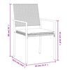 vidaXL Garden Chair Set of 2 Black, Light Grey PE rattan