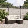 vidaXL Garden Sofa Set Brown