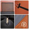 vidaXL Family Tent Dome 6-Person Grey and Orange Waterproof