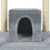 vidaXL Cat Tree Light Grey Engineered wood, plush, sisal Large Durable
