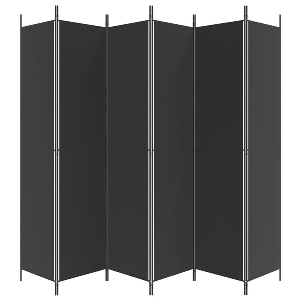 vidaXL 6-Panel Room Divider Black 118.1"x86.6" Fabric