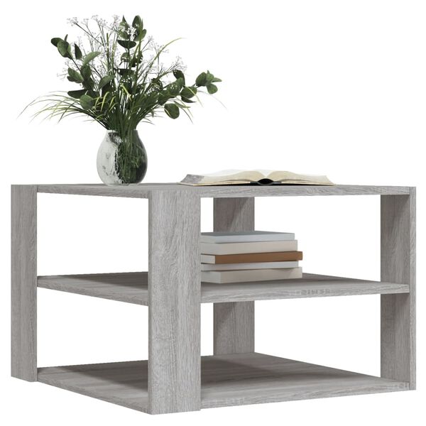 vidaXL Coffee Table Grey Sonoma Engineered Wood Small Coffee Table