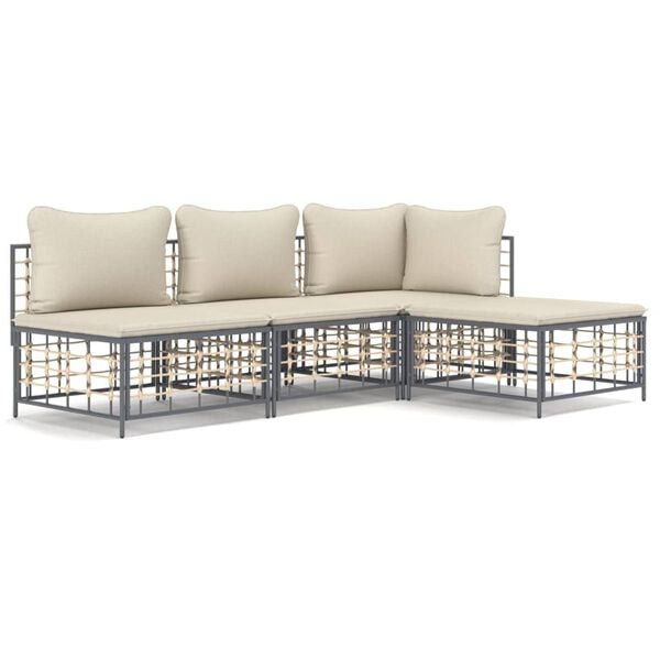vidaXL Garden Lounge Set Anthracite