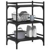 vidaXL Kitchen Trolley Black 19.7"x13.8"x29.7" Engineered Wood