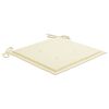 vidaXL Garden Chair Set of 2 Warm wood with cream cushions