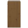 vidaXL Wall Cabinet Honey brown Solid pine wood Compact Wall mounting